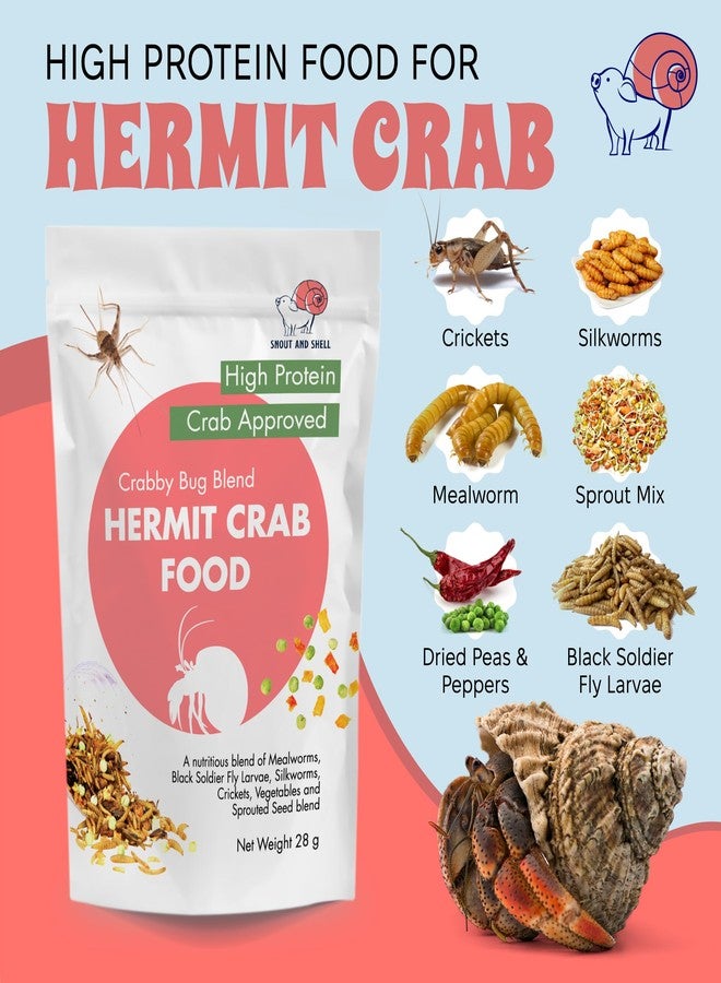 Snout and Shell Hermit Crab Food Bundle (Farm and Meadow, Fruity Breakfast Blend, Crabby Bug Blend, Greensand) - Image 5